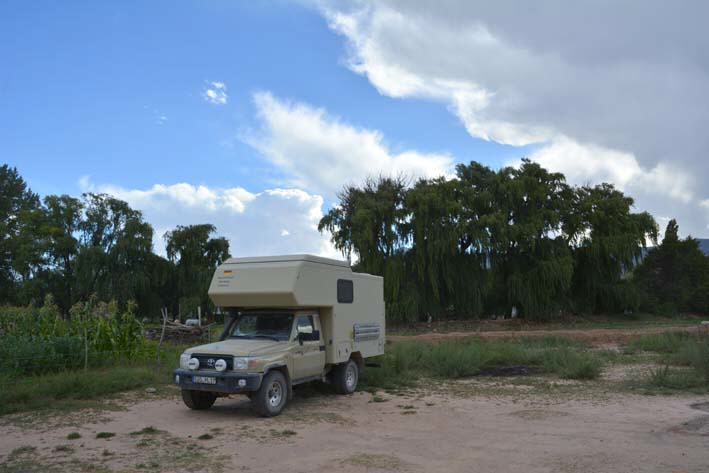 Wiese am Camping Humahuaca